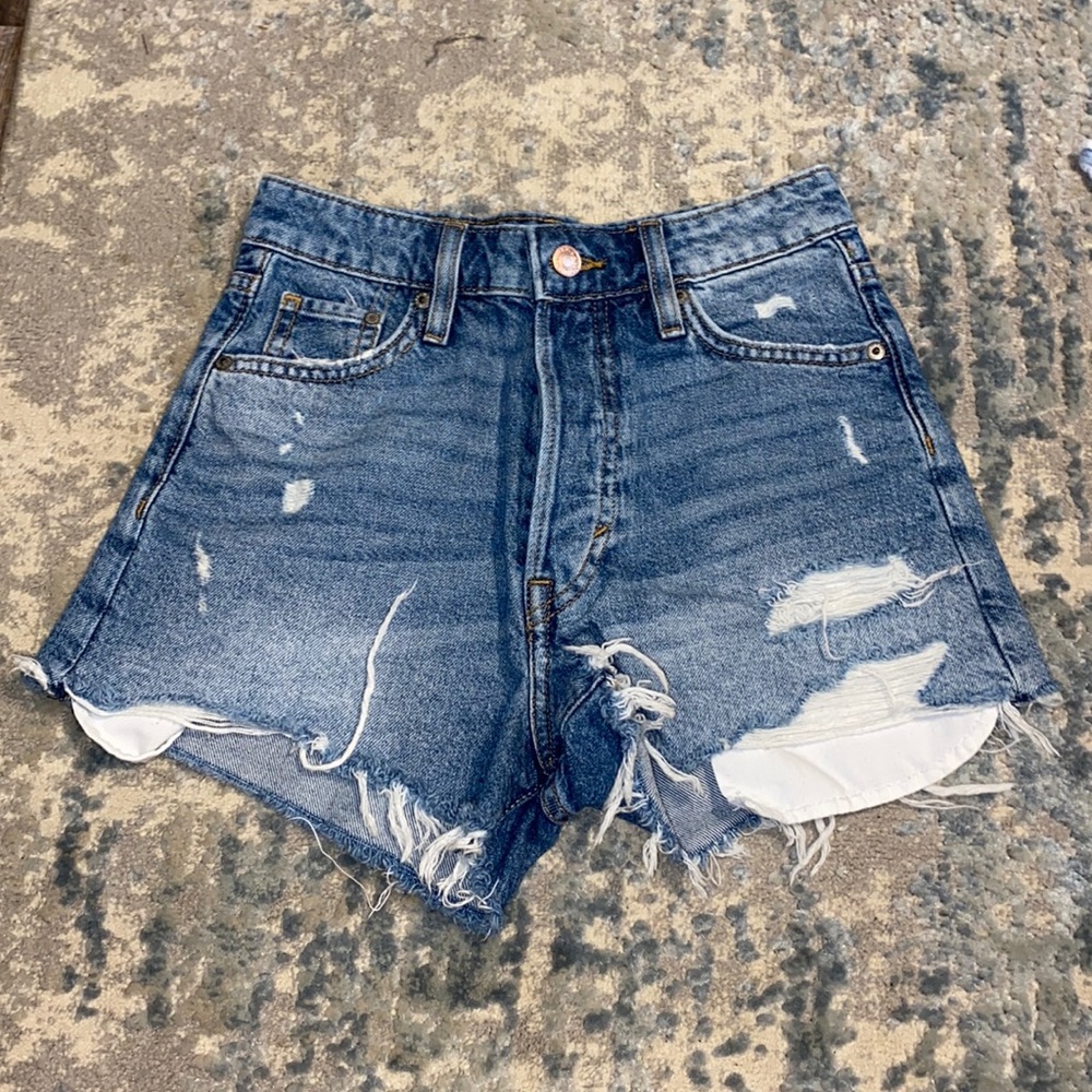 H&M high waisted denim shorts